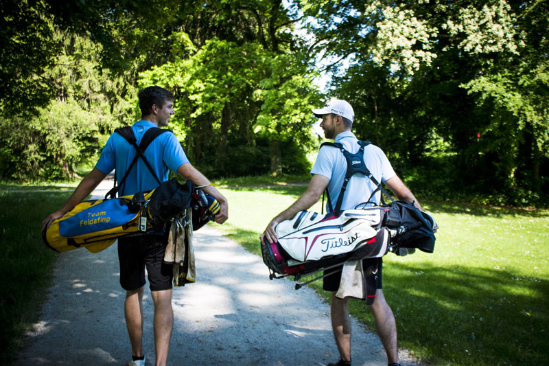 Golfer aus Leidenschaft: Julian Bachmaier (li) und Christoph Schmück